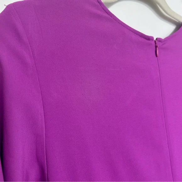 Reiss Valentina Tie Waist Bodycon Midi Dress Sz 4 Magenta